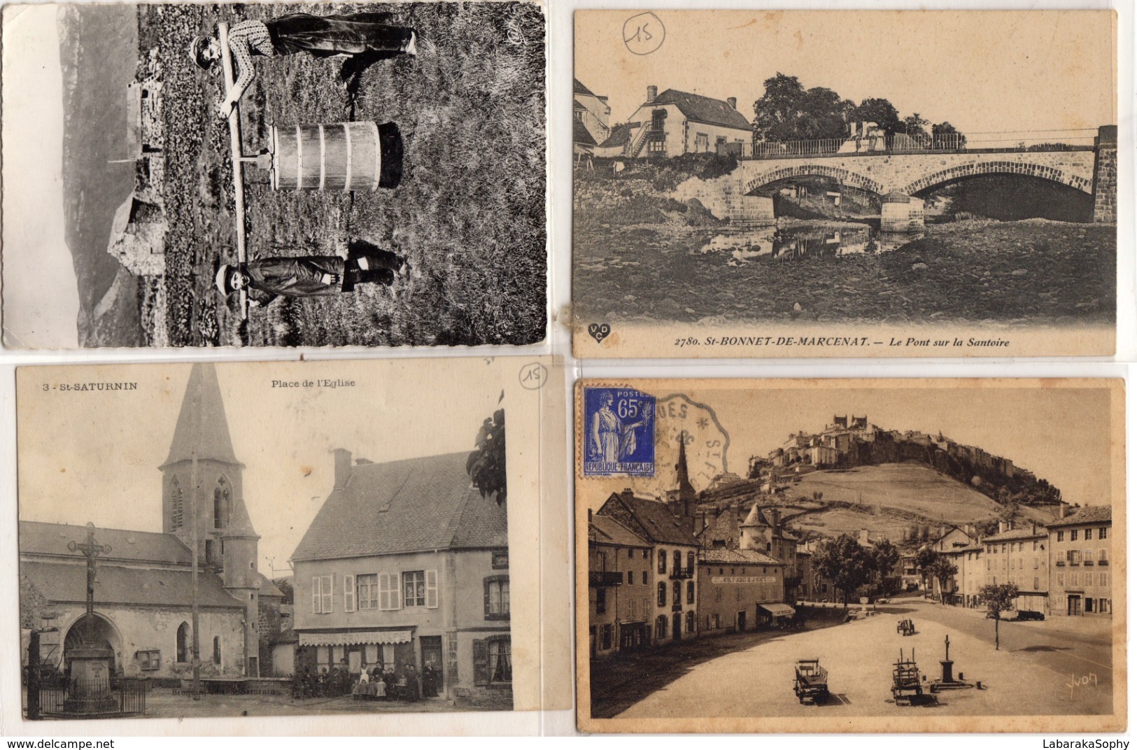 Lot De 4 Cpa Du Cantal - Autres & Non Classés