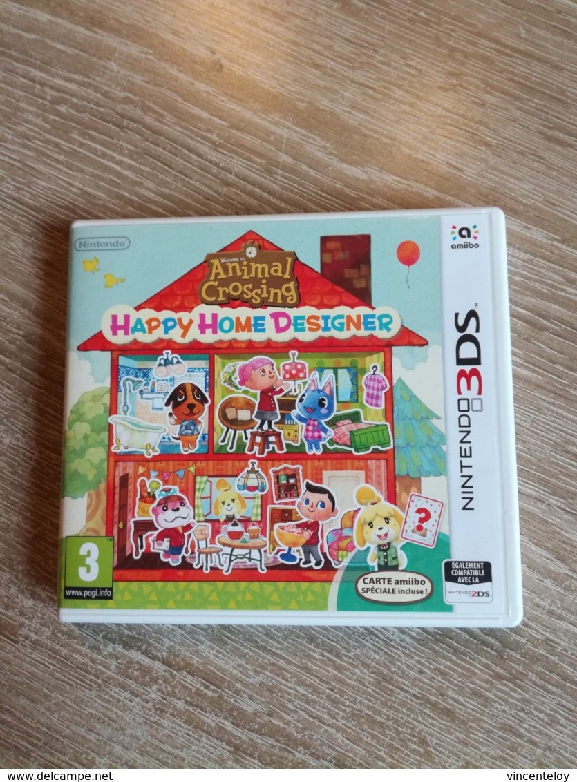 Jeu NINTENDO 3 DS Animal Crossing Happy Home Designer + Carte Amiibo En L Etat Sur Les Photos - Nintendo 3DS