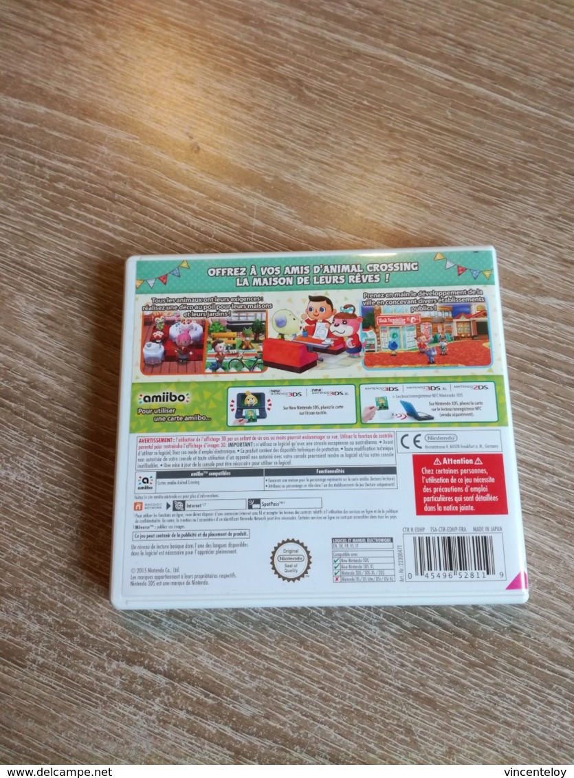 Jeu NINTENDO 3 DS Animal Crossing Happy Home Designer + Carte Amiibo En L Etat Sur Les Photos - Nintendo 3DS