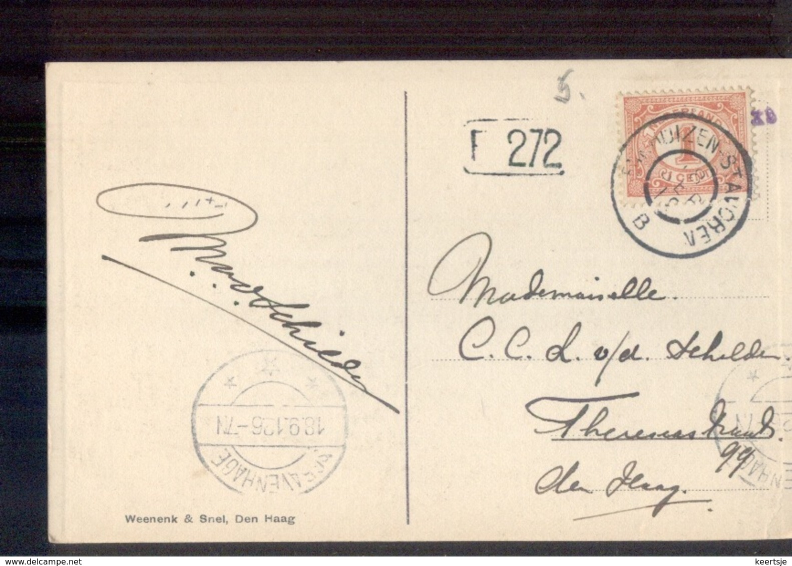 Enkhuizen Stavoren B - 1912 - Postal History