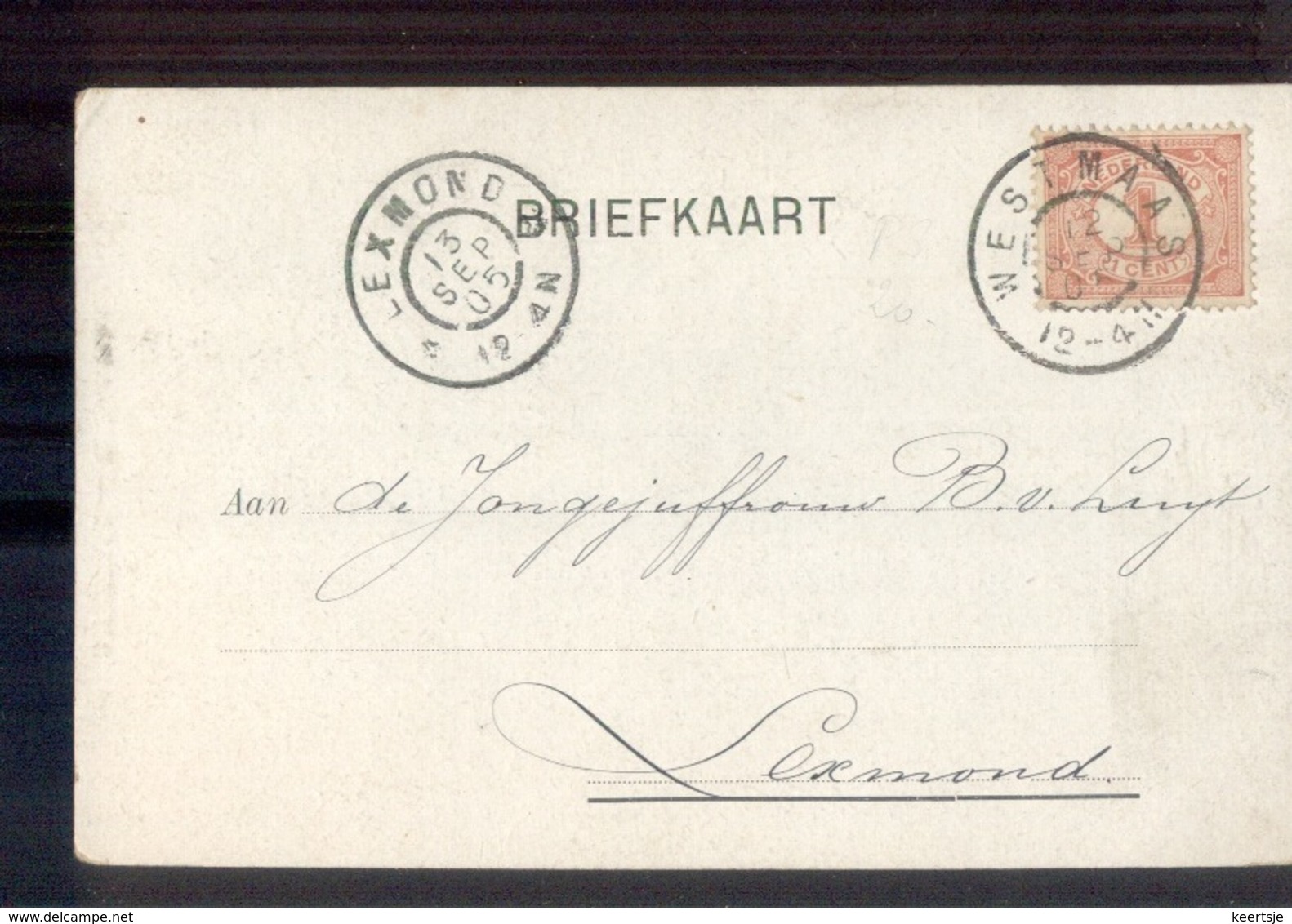 Lexmond Grootrond Westmaas - 1905 - Postal History