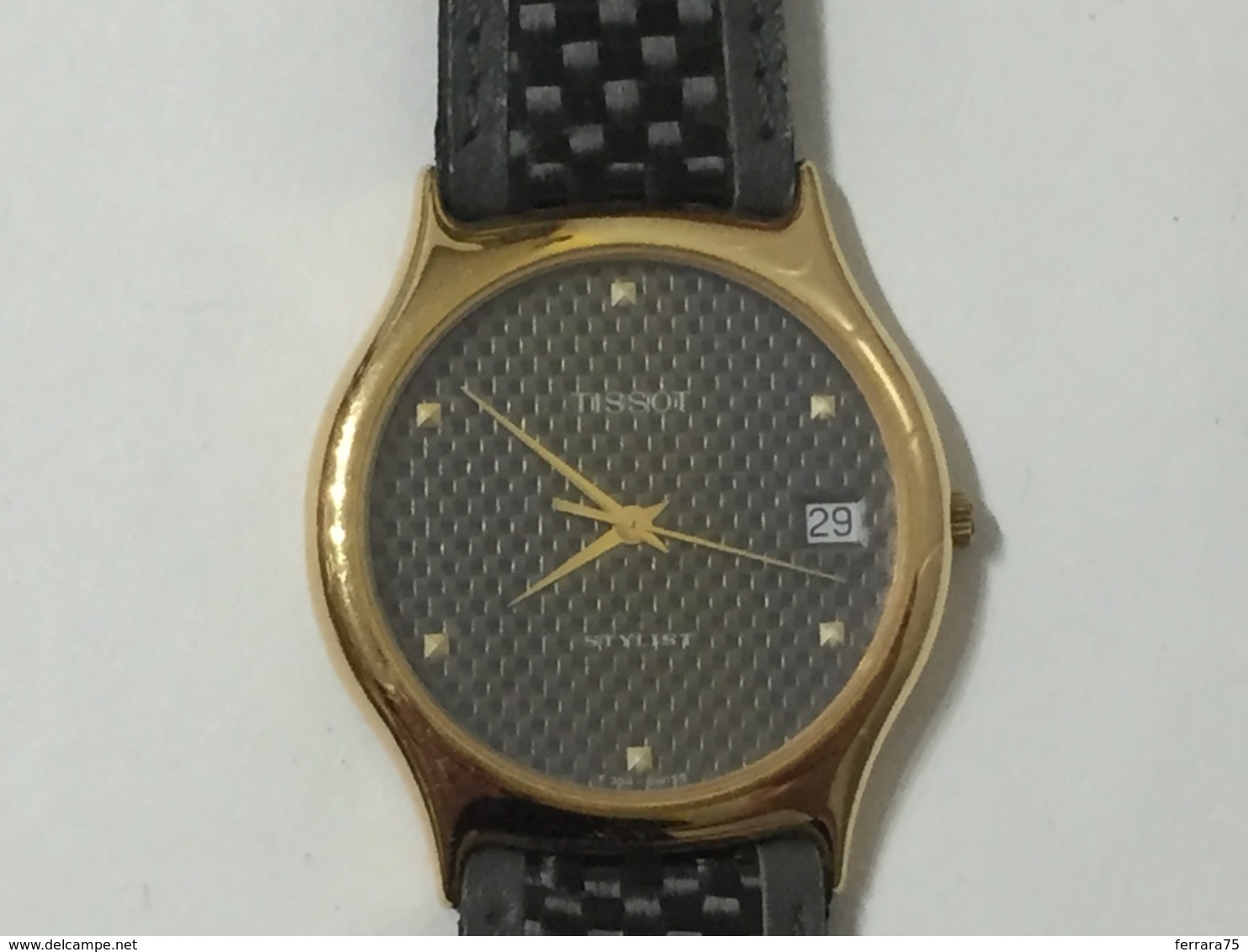 OROLOGIO CLASSICO TISSOT VINTAGE PLACCATO ORO AL QUARZO CON DATARIO F354 A NUOVO - Orologi Da Polso