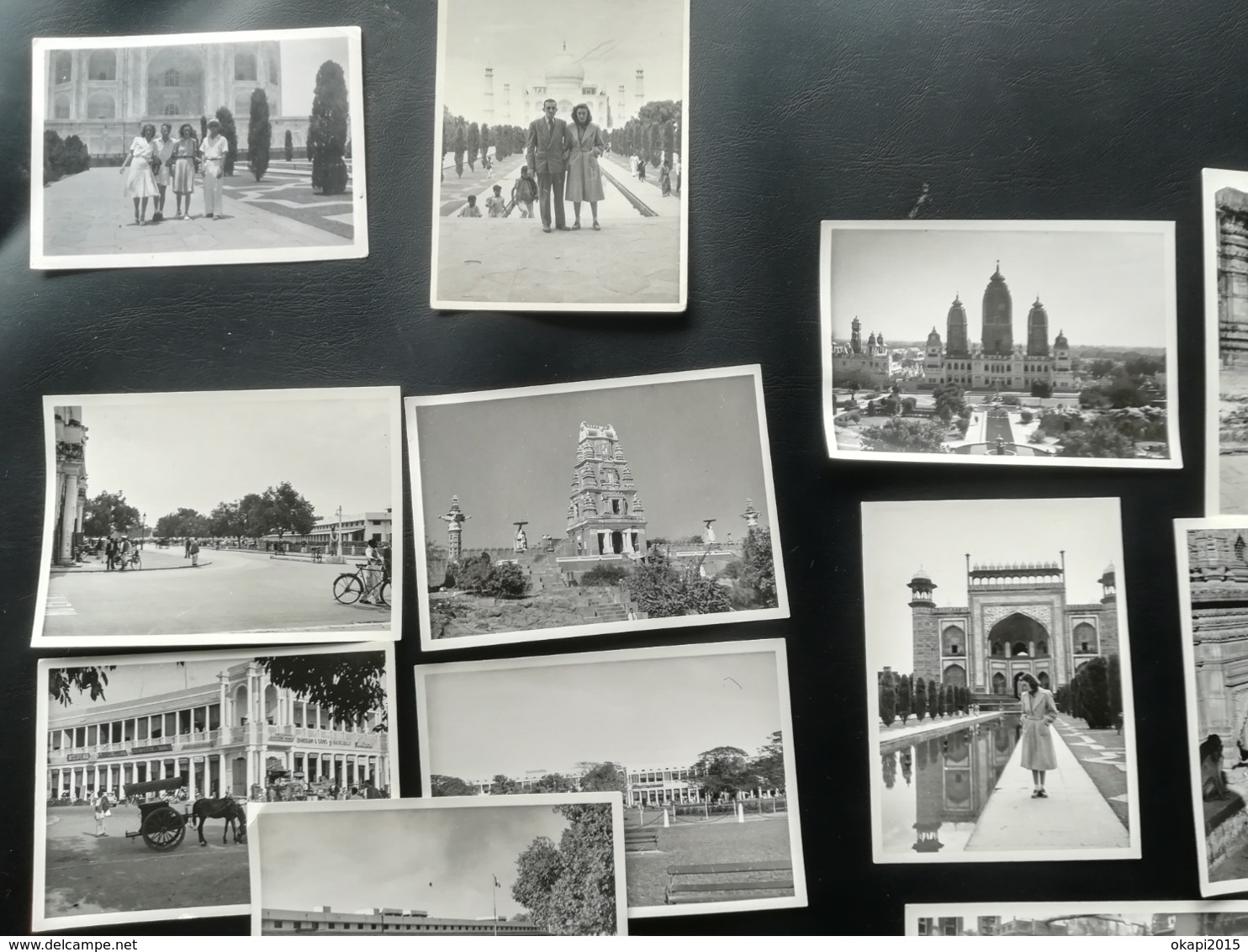 Année 1948 ATTACHÉ AMBASSADE DE FRANCE À NEW - DELHI INDE TAJ MAHAL  16 PHOTOS ORIGINALES COUPLE TOURISTES HOMME FEMME