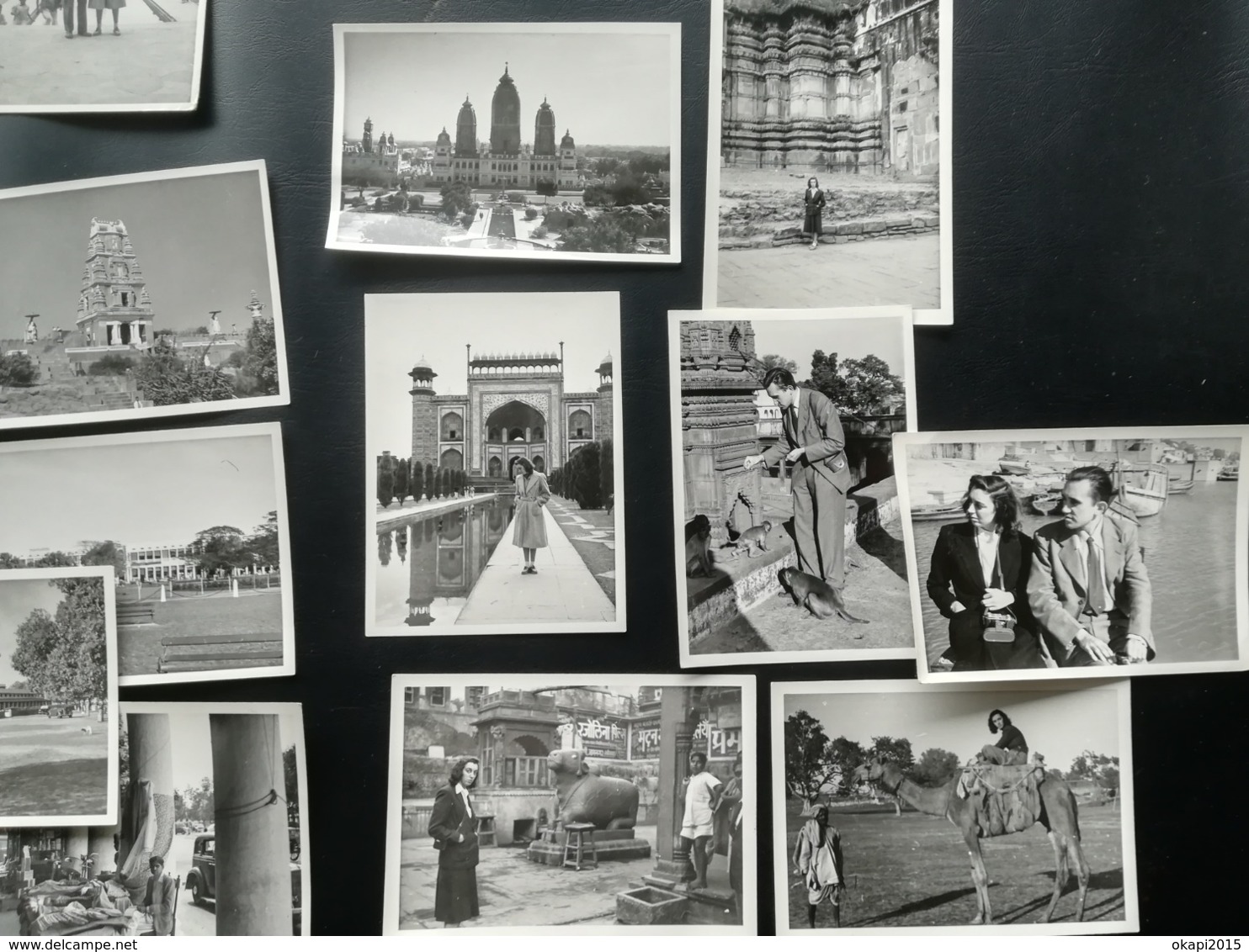 Année 1948 ATTACHÉ AMBASSADE DE FRANCE À NEW - DELHI INDE TAJ MAHAL  16 PHOTOS ORIGINALES COUPLE TOURISTES HOMME FEMME