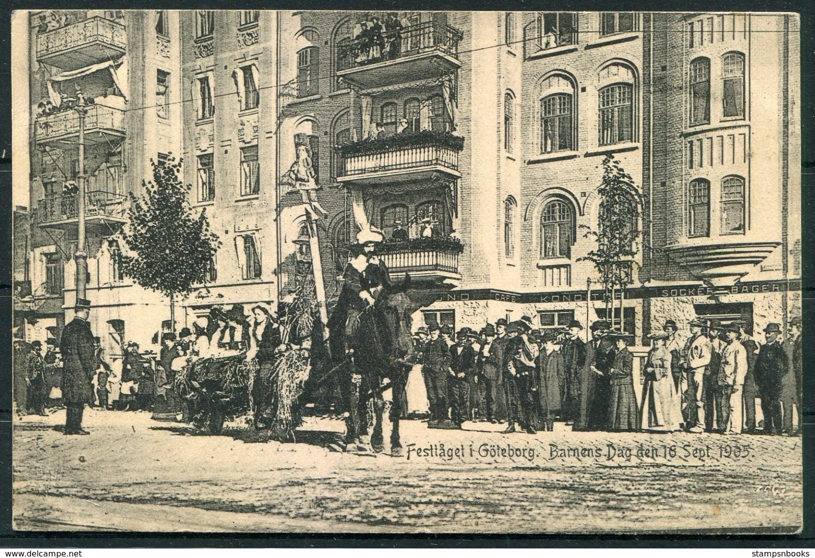 1905 Sweden Barnens Dag Parade Goteborg Postcard. - Sweden