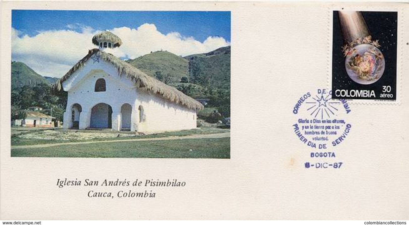 Lote 1734F, Colombia, 1987, SPD-FDC, Navidad, Christmas - Colombia