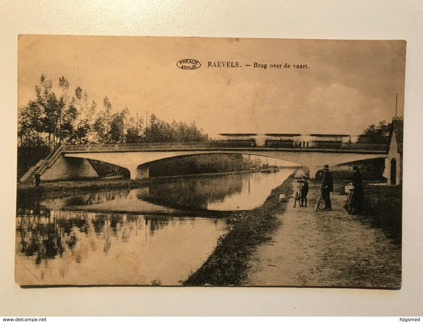 Belgium Belgique Raevels Ravels Brug Over De Vaart Bridge Train Bahn Bicycle River 11608 Post Card Postkarte POSTCARD - Ravels