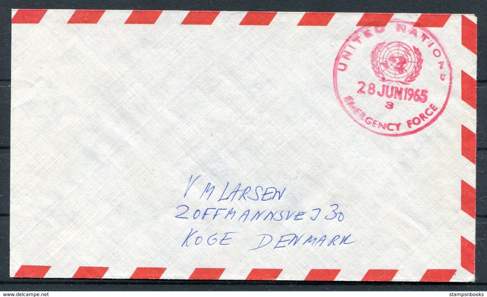 1965 Denmark United Nations Emergency Force Cover - Storia Postale