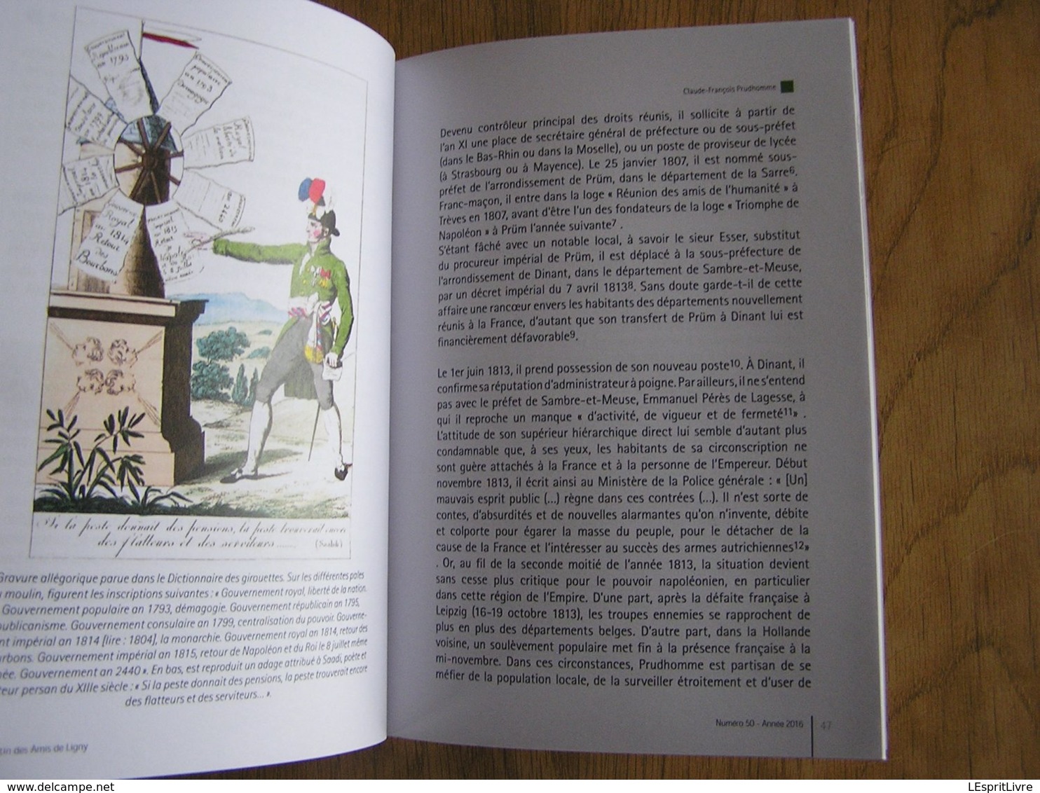 BULLETIN DES AMIS DE LIGNY N° 50 Histoire 1er EMPIRE 1815 Napoléon 5 ème de Ligne à Namur Combats Sous Préfet Dinant