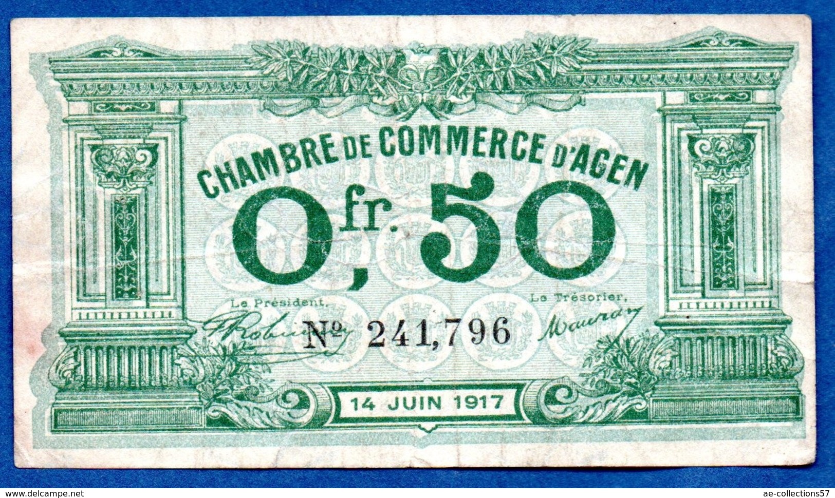 Agen  - 50 Centimes      - état TB - Chamber Of Commerce