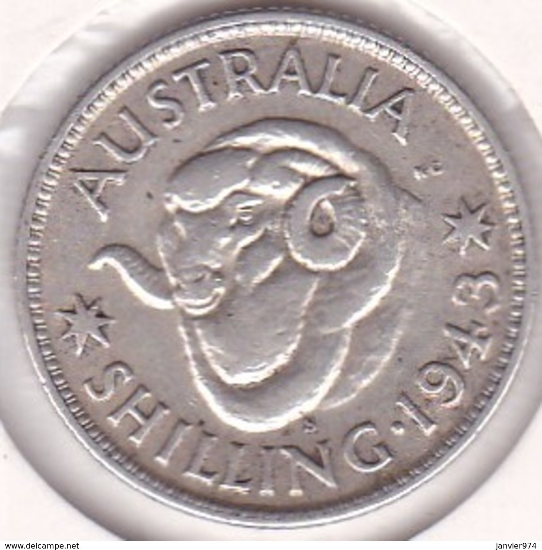 Australie, 1 Shilling 1943 S San Francisco , George VI, En Argent, KM# 39 - Shilling