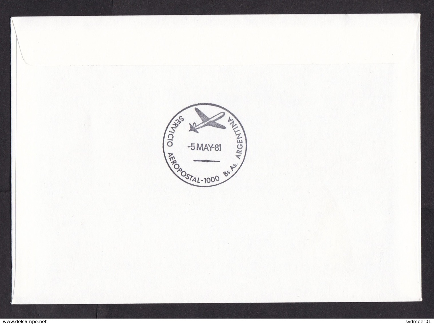 Switzerland: Special Flight Cover, 1981, 1 Charity Stamp, Swissair Geneva-Buenos Aires, Penguin (traces Of Use) - Lettres & Documents