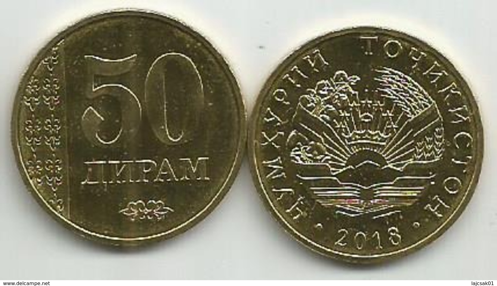 Tajikistan 50 Diram 2018. High Grade - Takiyistán