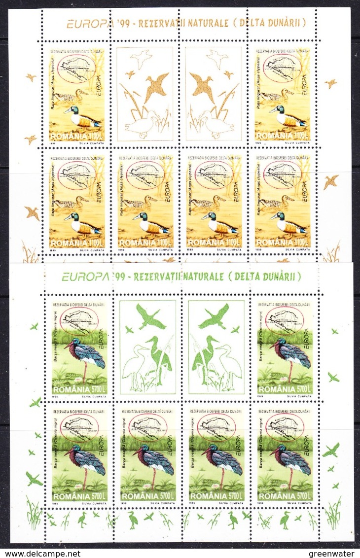 Europa Cept  1999 Romania 2v 2 Sheetlets ** Mnh (45035) - 1999