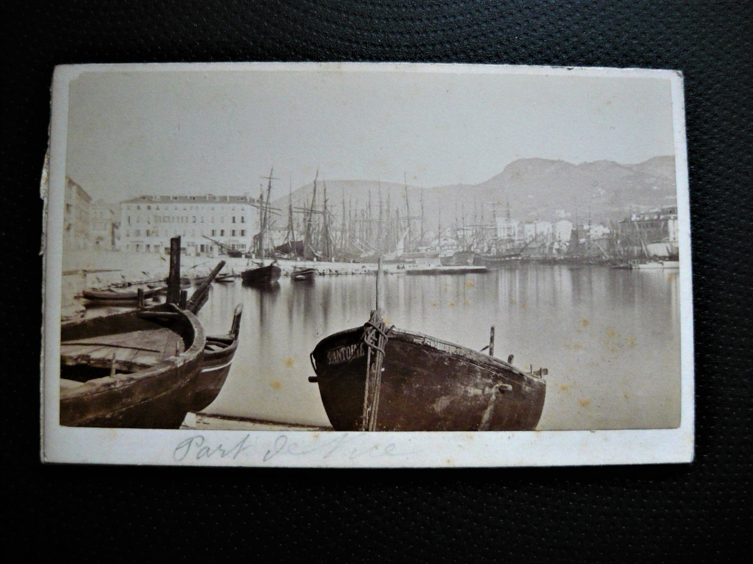 Photo Carte De Visite CDV  - NICE  - Cote D'Azur - Le Port Avant 1900 - Anciennes (Av. 1900)