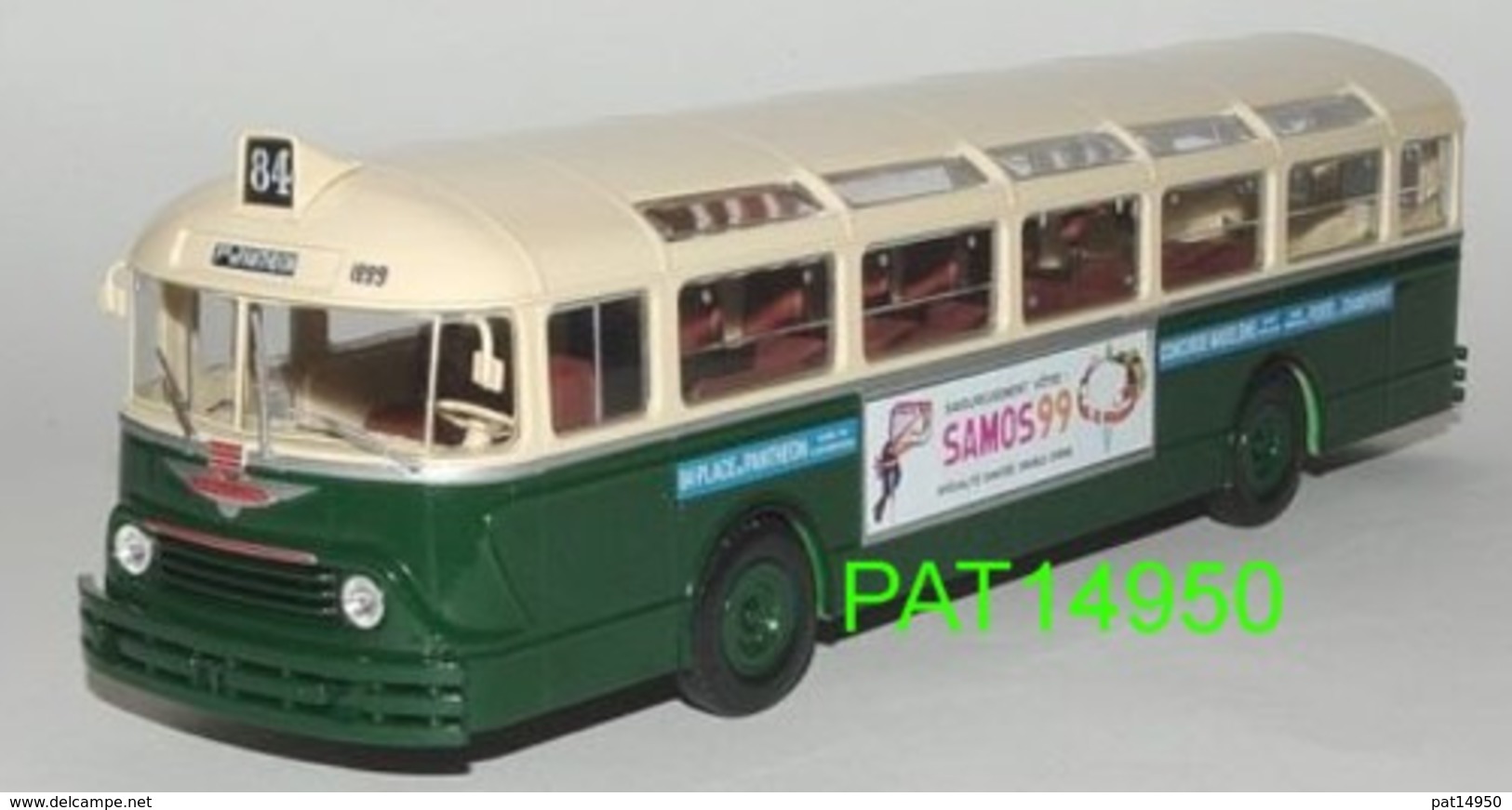 AUTOCAR BUS AUTOBUS CHAUSSON APVU De 1956 RATP Ligne 84 Publicités SAMOS 99 & CHANTELLE - Ixo