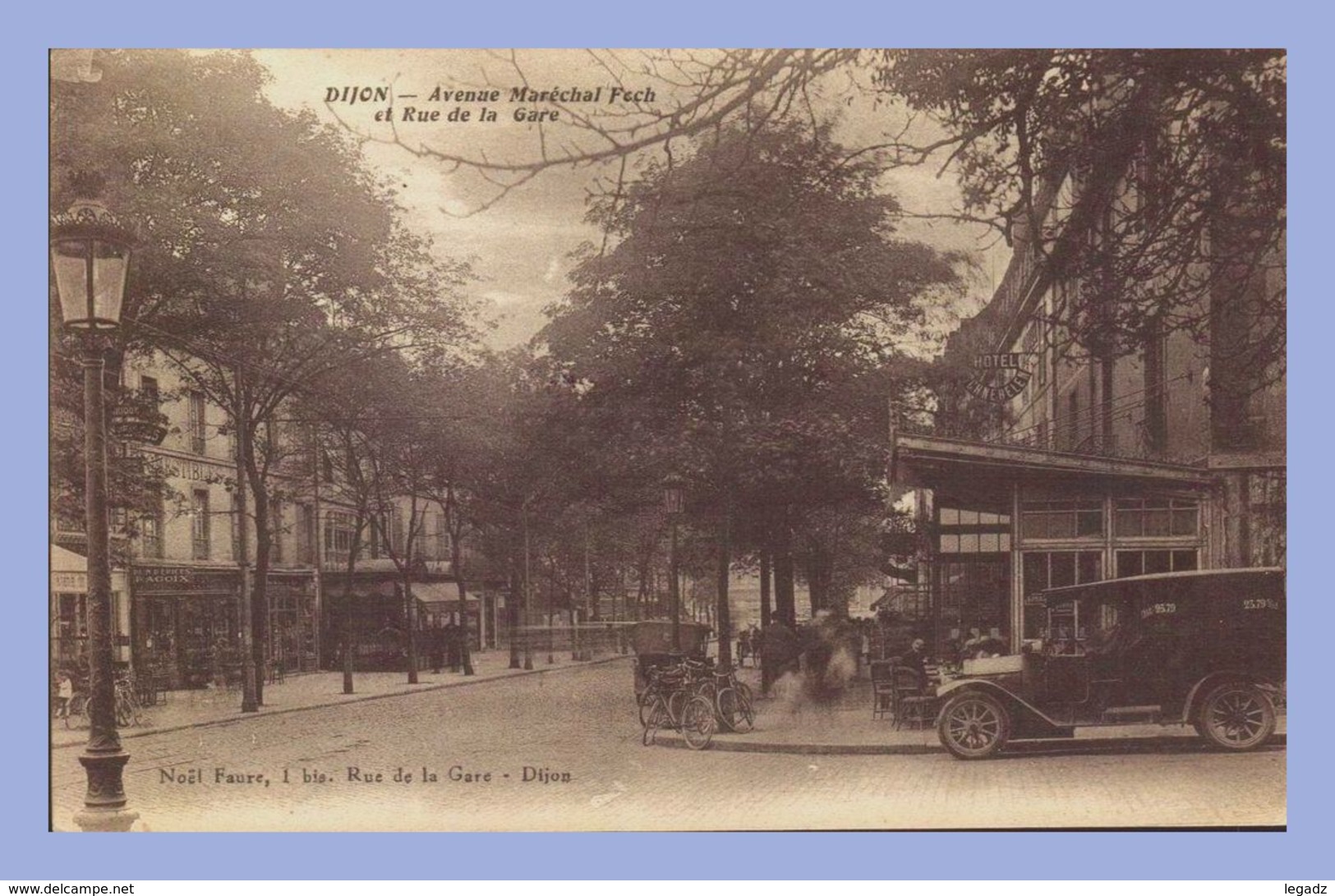 CPA - Dijon (21) - Avenue Maréchal Foch Et Rue De La Gare - Dijon