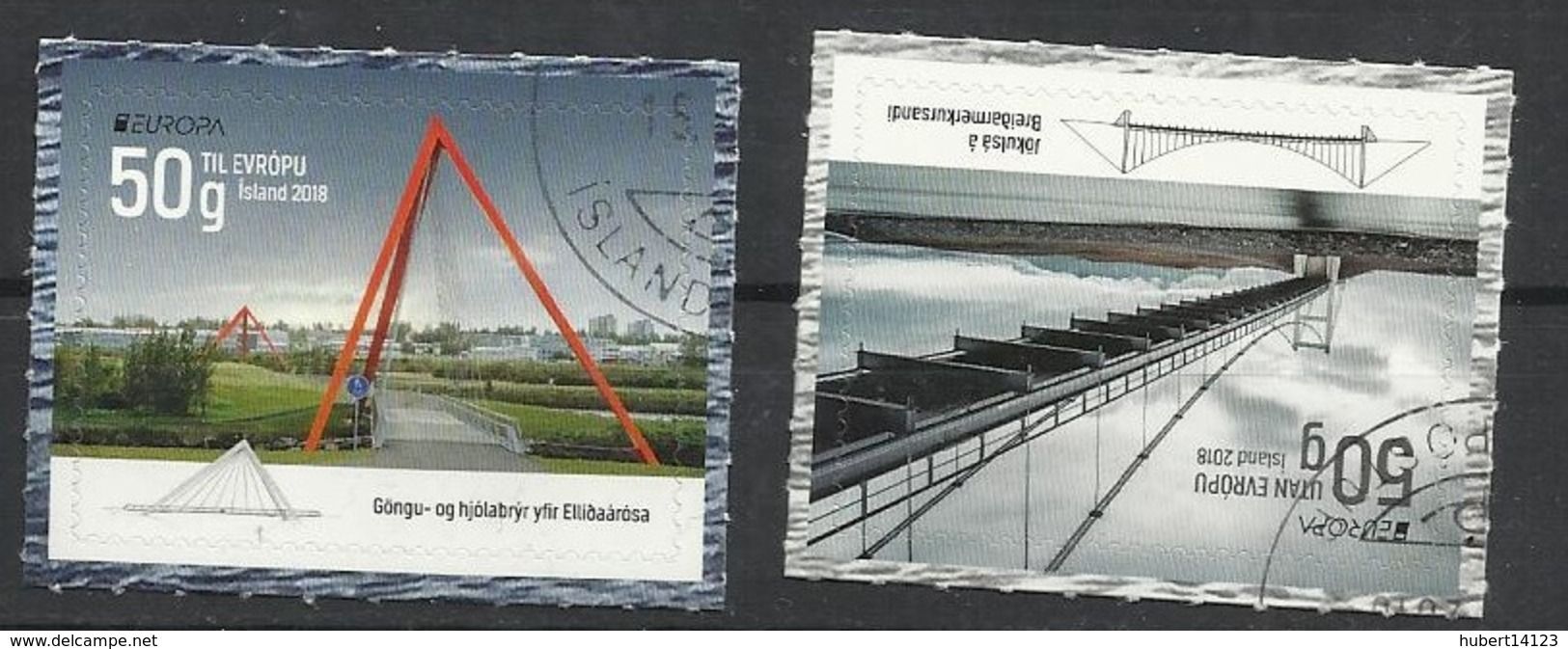 ISLANDE N° 1478 Et 1479 Oblitérés De 2018 - Pont - Used Stamps