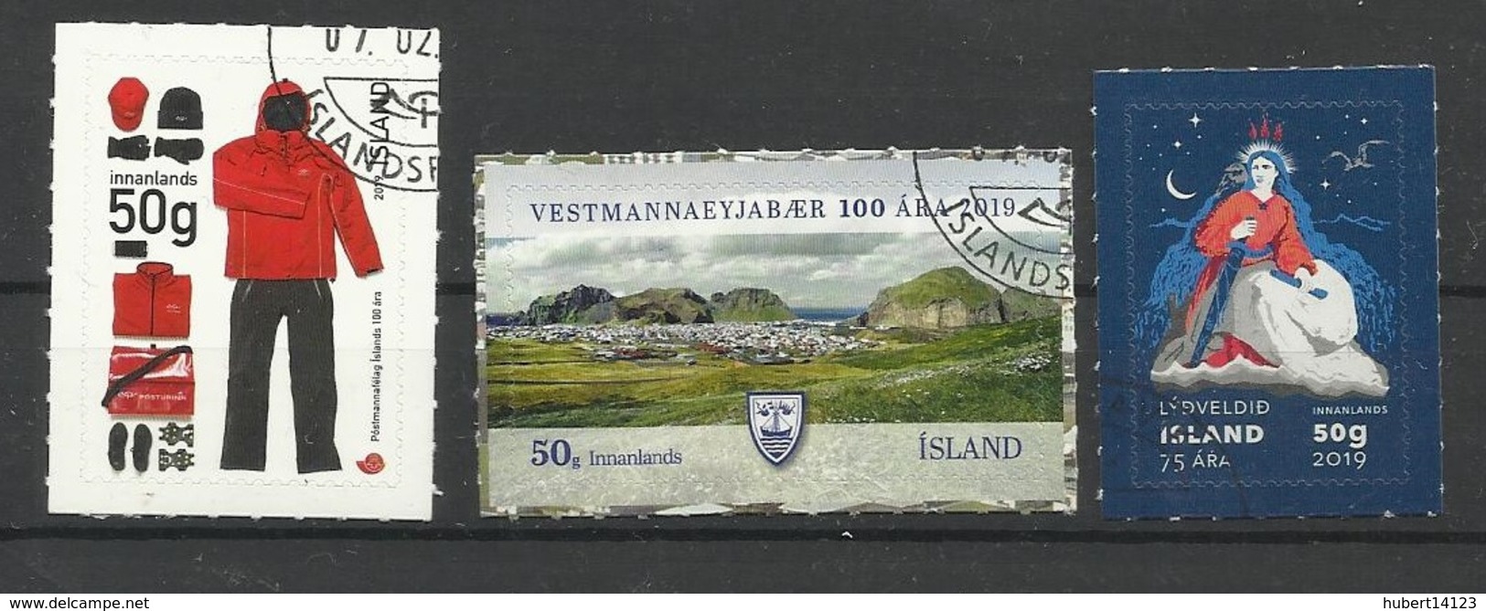 ISLANDE Lot De 3 Timbres Oblitérés De 2019 - Usati