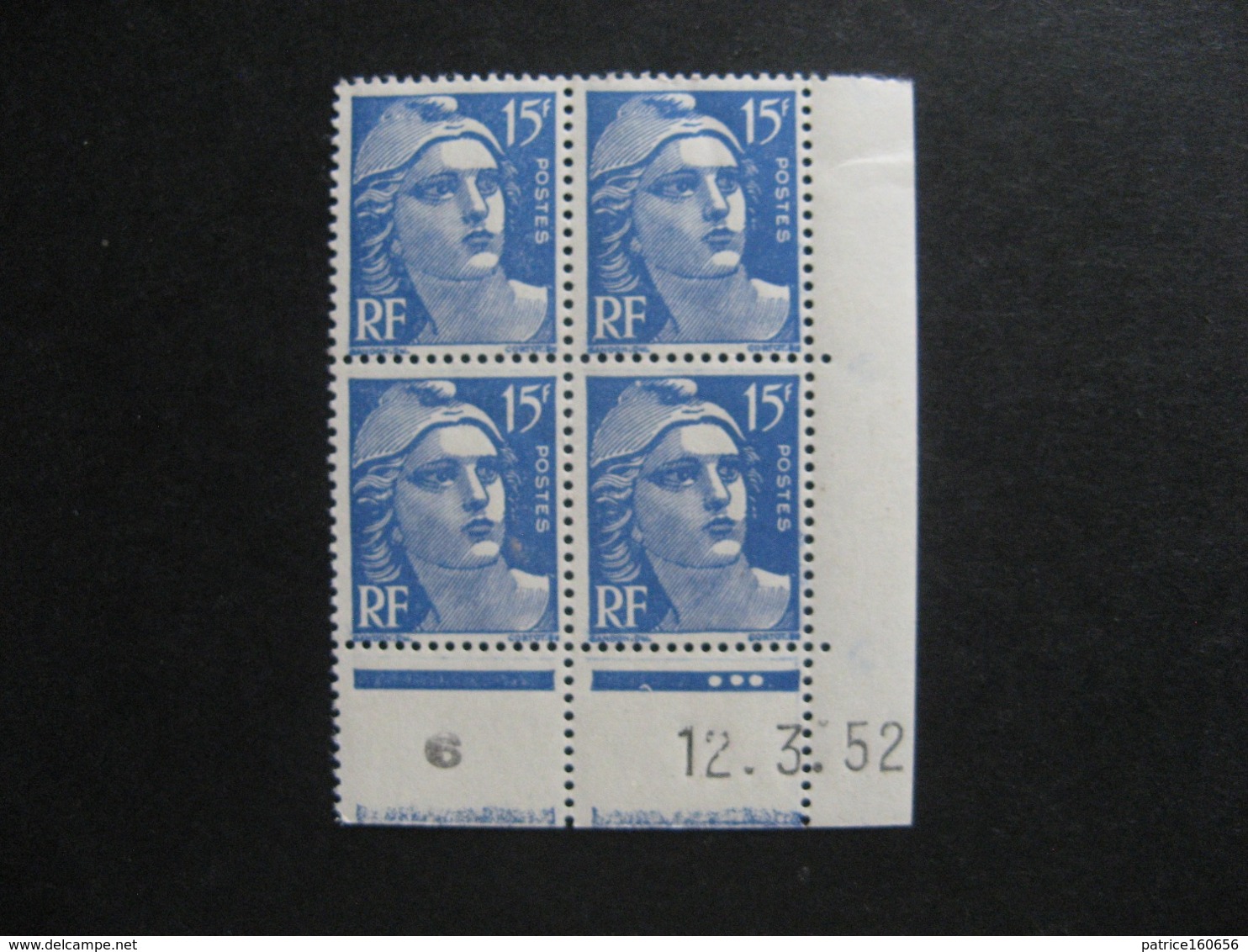 A). Bloc De 4 Coin Daté:  12.03.1952 Du N° 886, Neuf XX . - 1950-1959