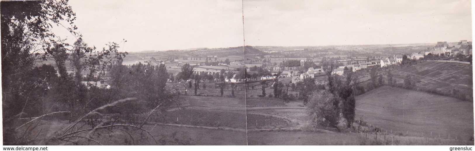 RODEZ Aveyron 1941. 3 Photos NB 9 X 6 Cm .- 3 Photos Panoramiques Vue Sur Rodez  Et Viaduc Train. - Luoghi