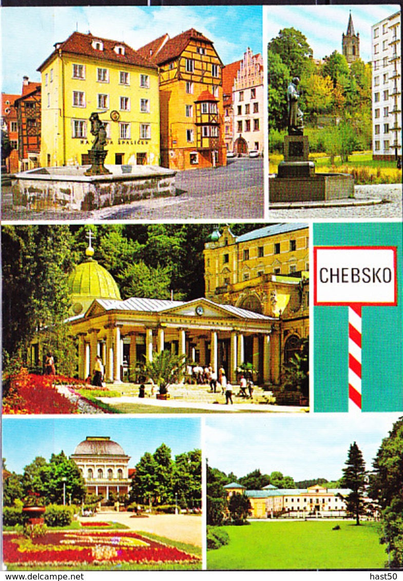 Tschechoslowakei CSSR - Bildpostkarte Von Chebsko (Egerland) 5 Farbige Bilder 2016 - Tsjechië