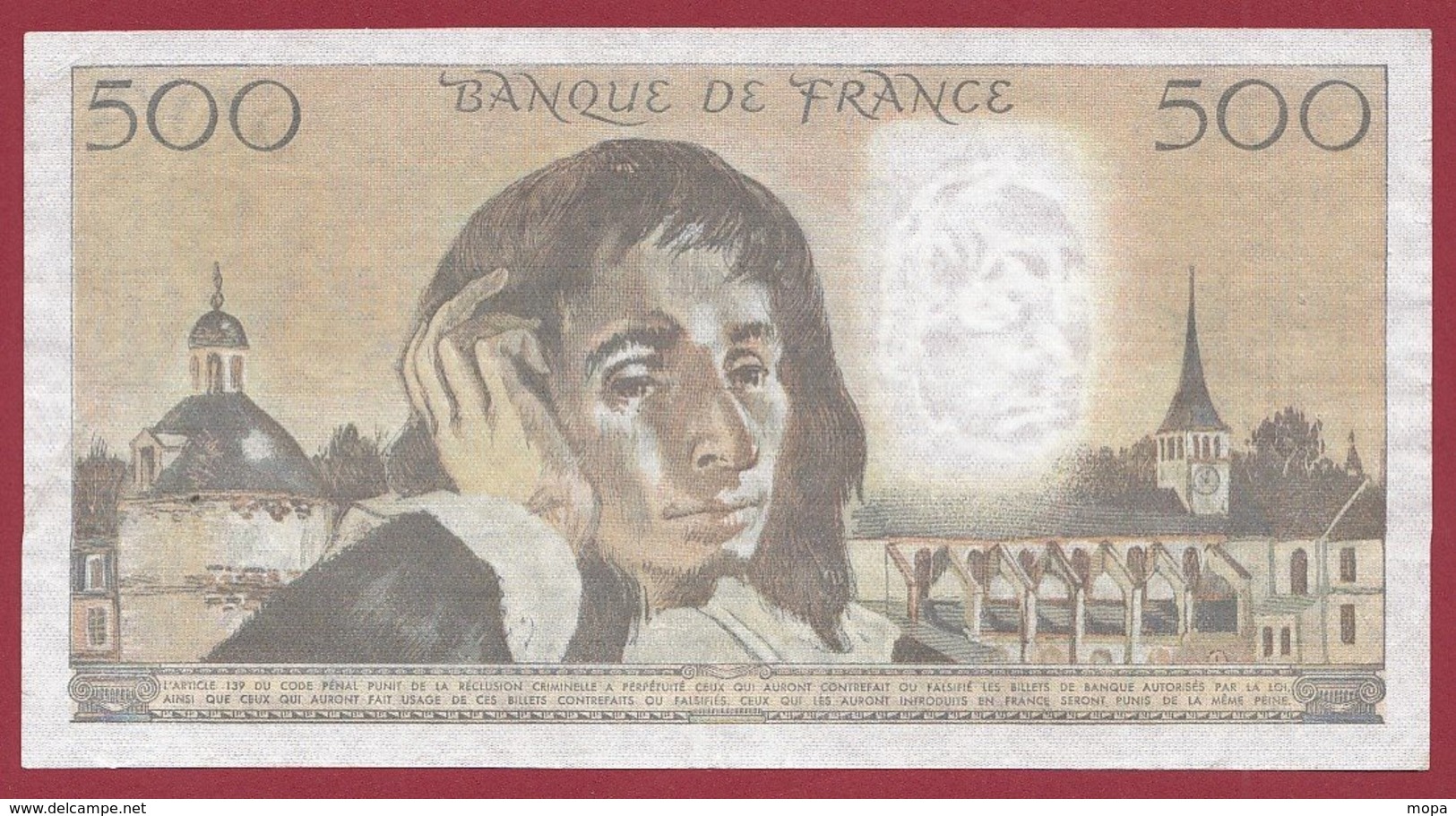 500 Francs "Pascal" Du  06/01/1983. A.---F/TTB+-----ALPH .N.167 - 500 F 1968-1993 ''Pascal''