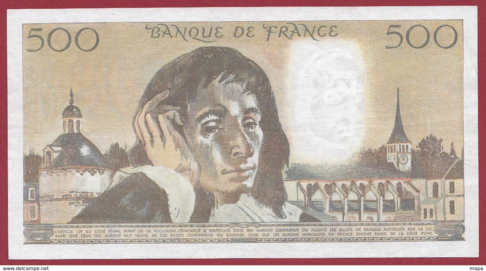 500 Francs "Pascal" Du  02/06/1983. C.---VF/SUP-----ALPH .A.187 - 500 F 1968-1993 ''Pascal''