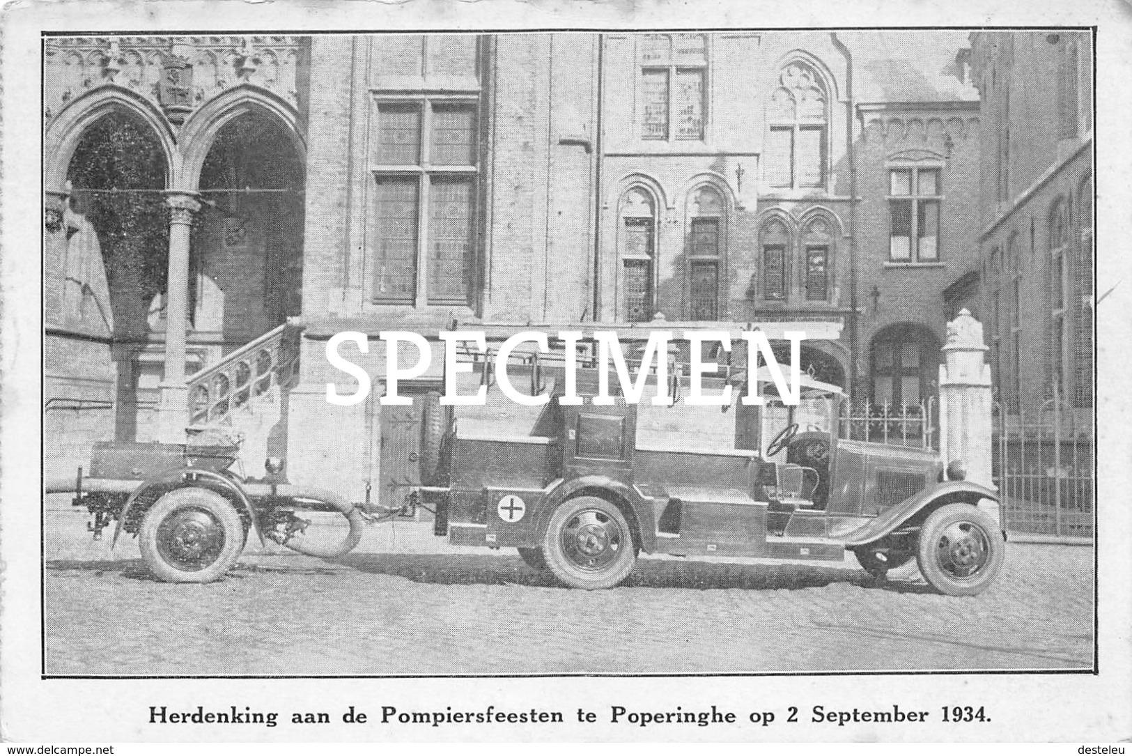 Herdenking Aan De Pompiersfeesten  1934 - Poperinghe - Poperinge - Poperinge