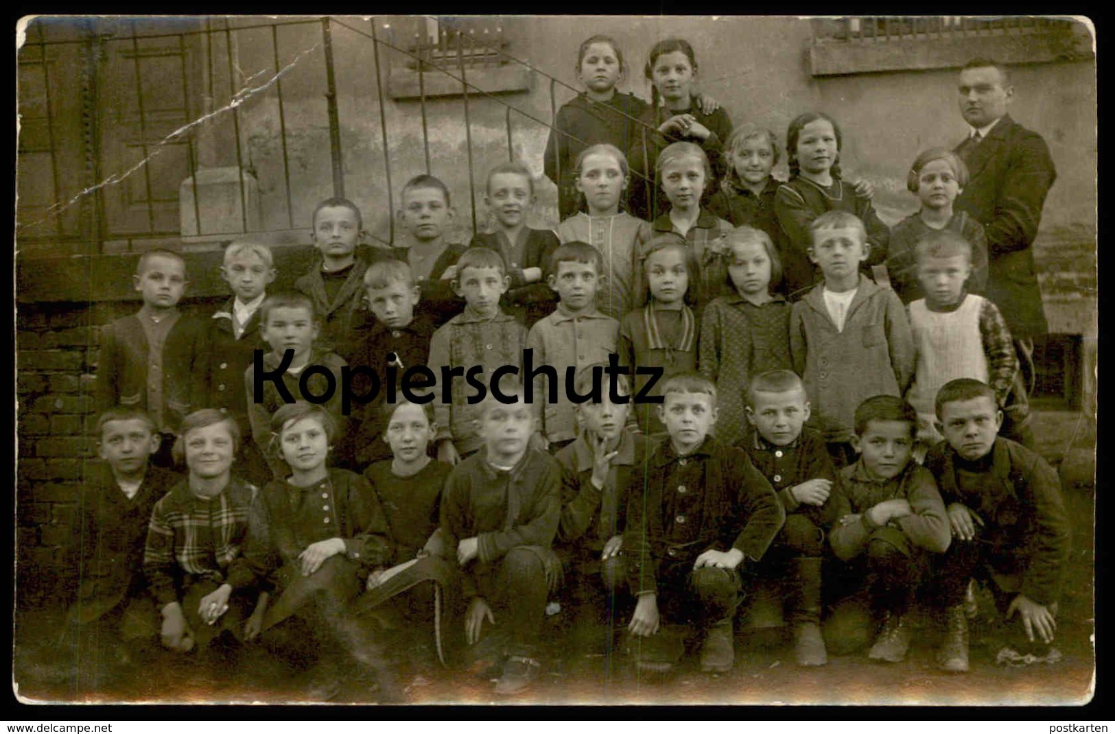 ALTE FOTO POSTKARTE SCHULE SCHÜLER Verm. Erlbach Oder Umgebung School école Schüler Students Pupil Enfants Cpa Photo AK - Markneukirchen