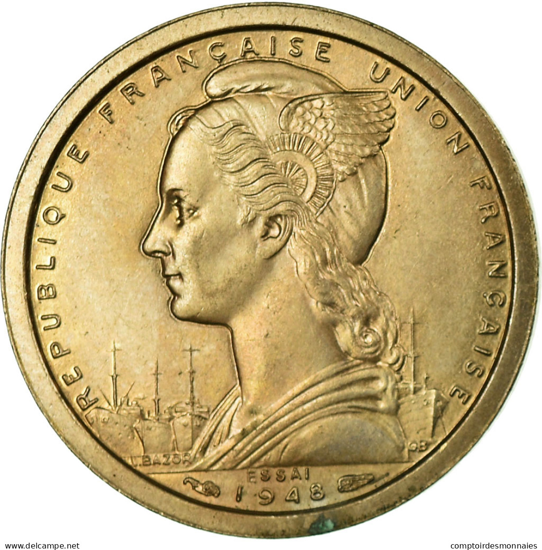 Monnaie, Madagascar, Franc, 1948, Paris, ESSAI, SUP, Copper-nickel, KM:E1 - Madagaskar