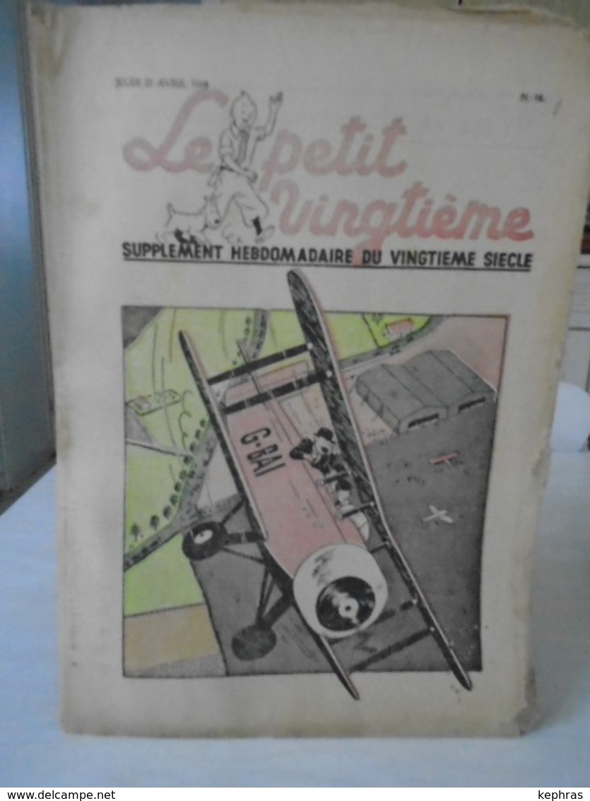 -HERGE - TINTIN - Le Petit Vingtième - N° 16 - 21 Avril 1938 - Bon Etat - QQ Petits Défauts - Hergé