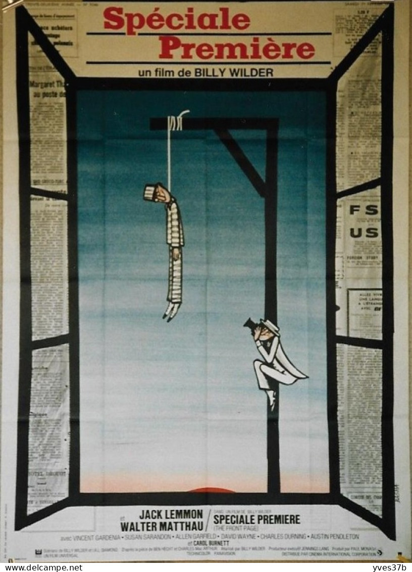 Spéciale Première Billy Wilder, J. Lemmon, W. Matthau.1974 -affiche 120x160 -TTB - Manifesti & Poster