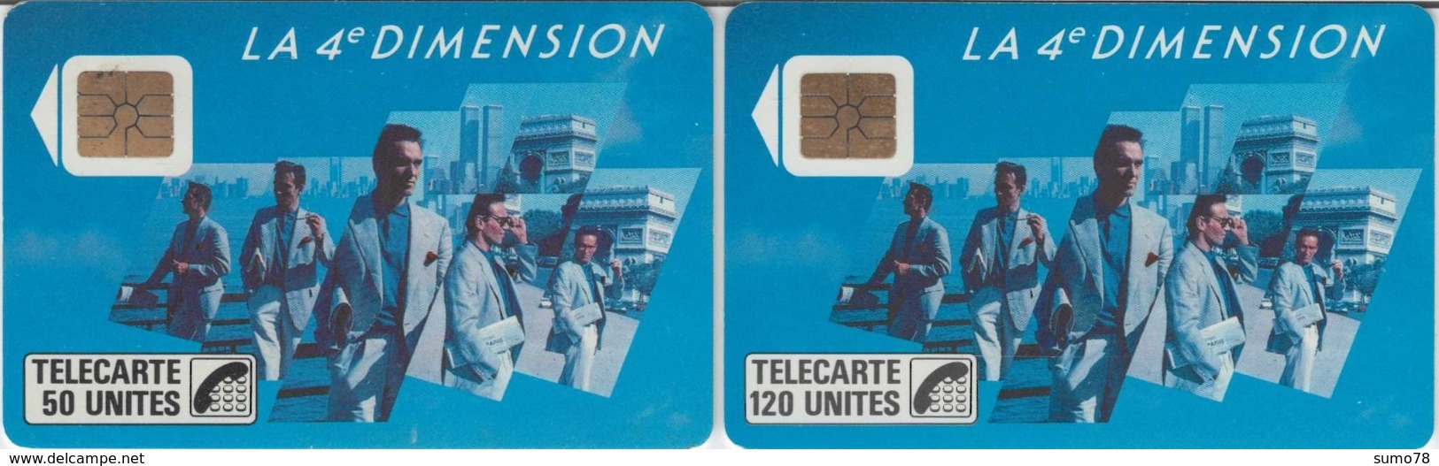 FRANCE - 50 Et 120 Unités - 4 Ième DIMENSION HOMME - Télécartes Utilisées - 1988
