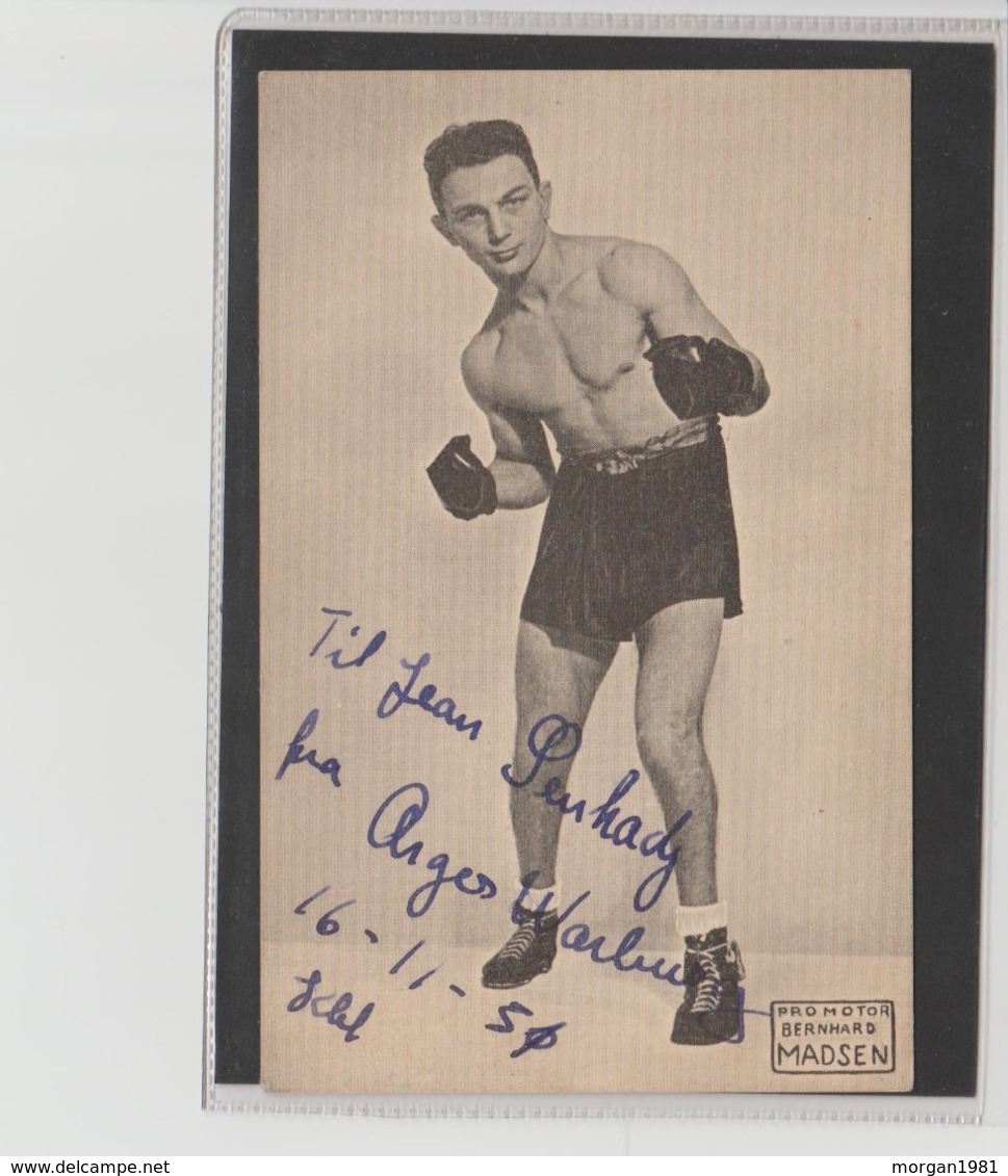 .BOXING.BOKSEN. PHOTO.      . BOXEUR  A. WARBURG     A IDENTIFIER EXACTEMENT  SIGNEE - Boxing