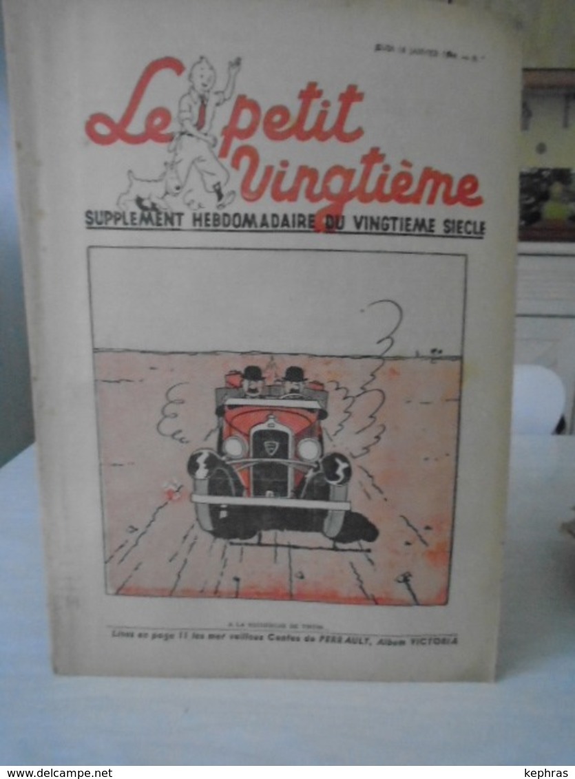 -HERGE - TINTIN - Le Petit Vingtième - N° 3 - 18 Janvier 1940 - Bon Etat - QQ Petits Défauts - Hergé