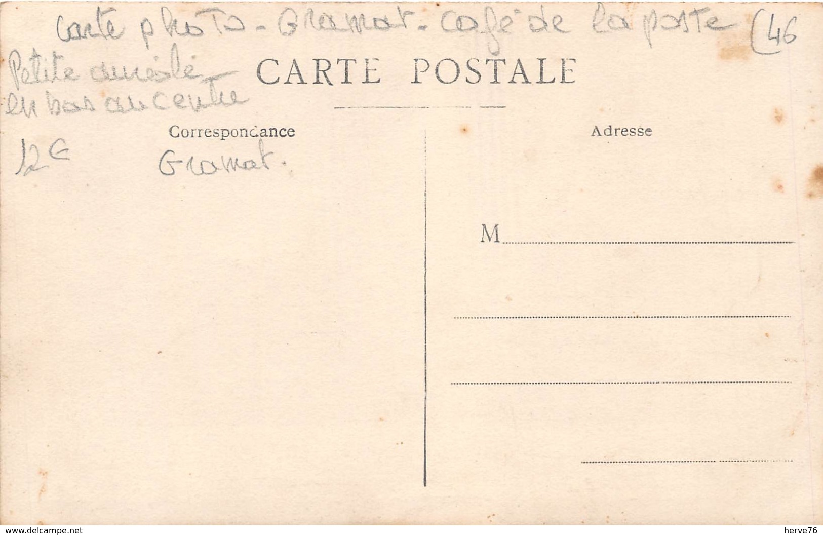 GRAMAT - Carte Photo - Café De La Poste - Gramat