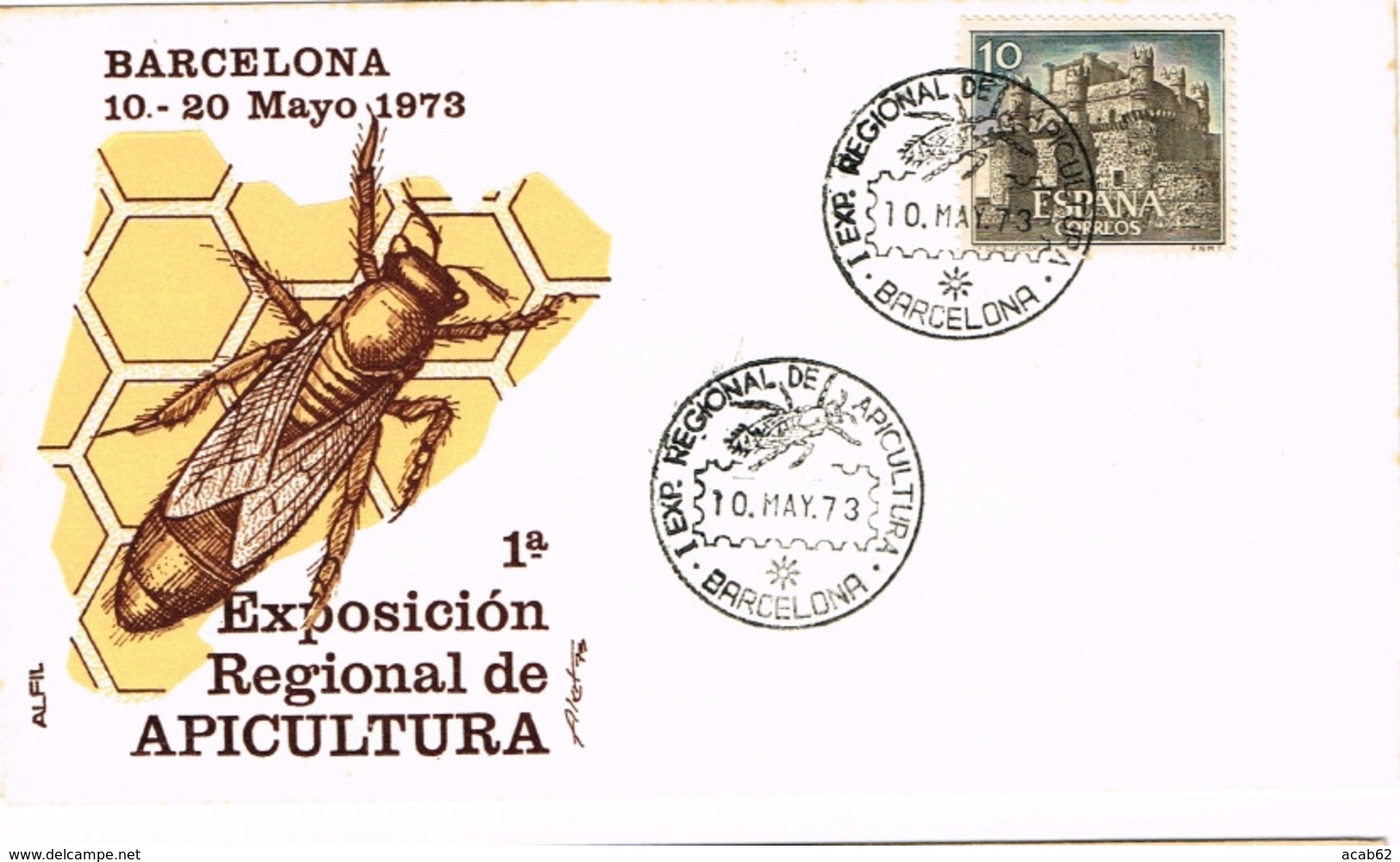 Espagne. FDC. Exposition D'apiculture. Abeille - Abejas