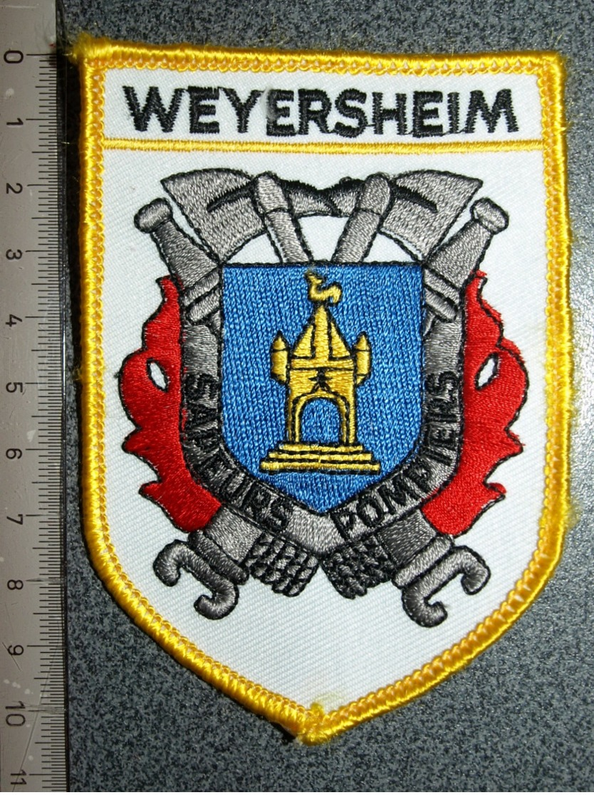 ECUSSON  TISSUS  SAPEURS POMPIERS WEYERSHEIM - Brandweer