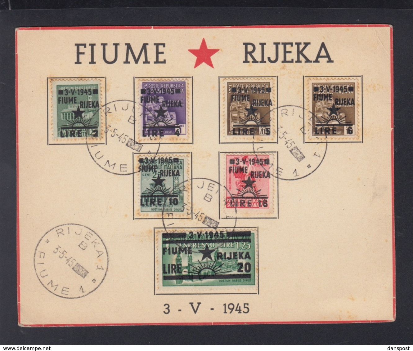 PC Fiume Rijeka 1945 - Covers & Documents