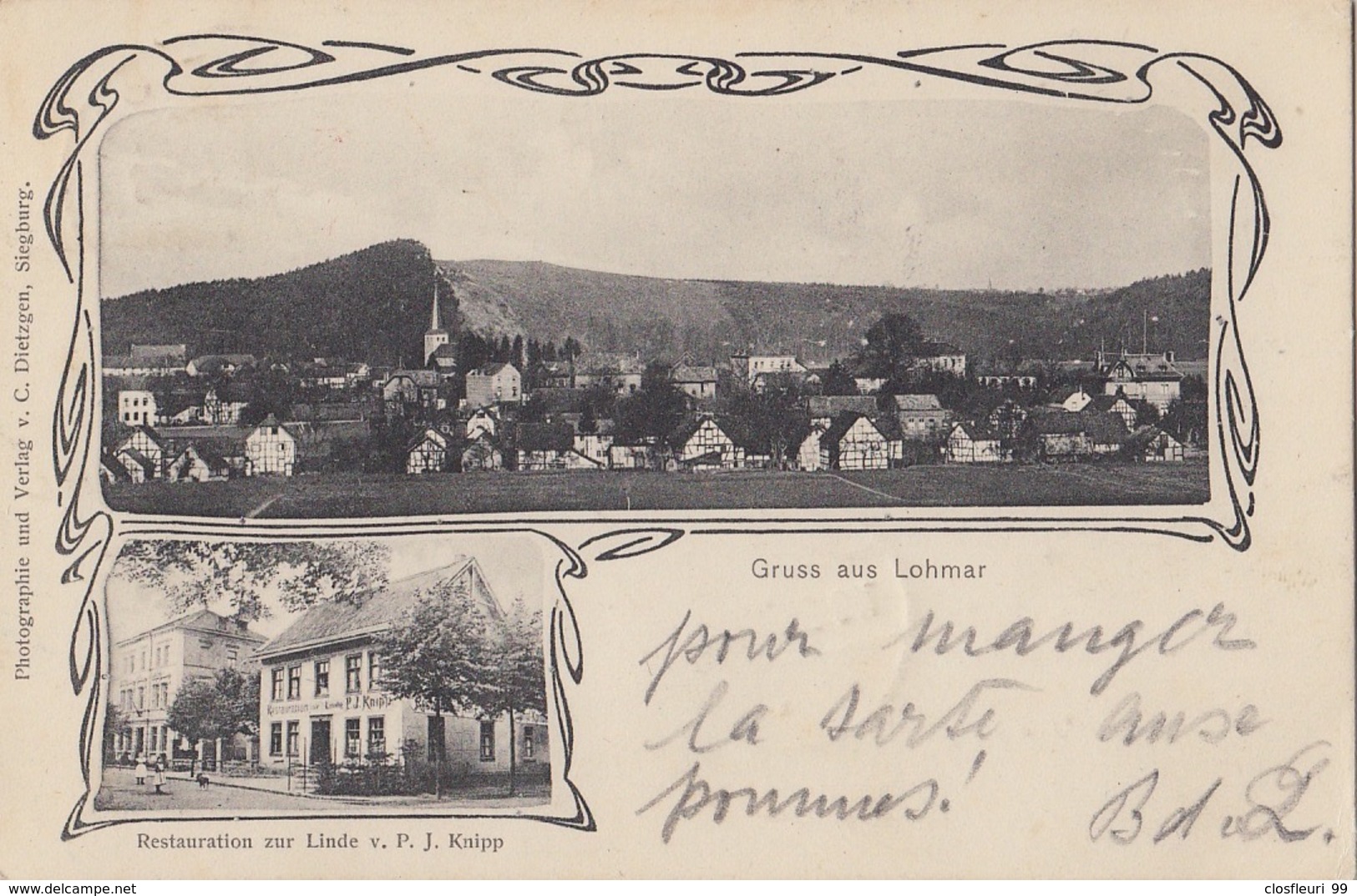 Gruss Aus Lohmar Köln-Olpe, Siegburg, 1.2.1905 - Siegburg