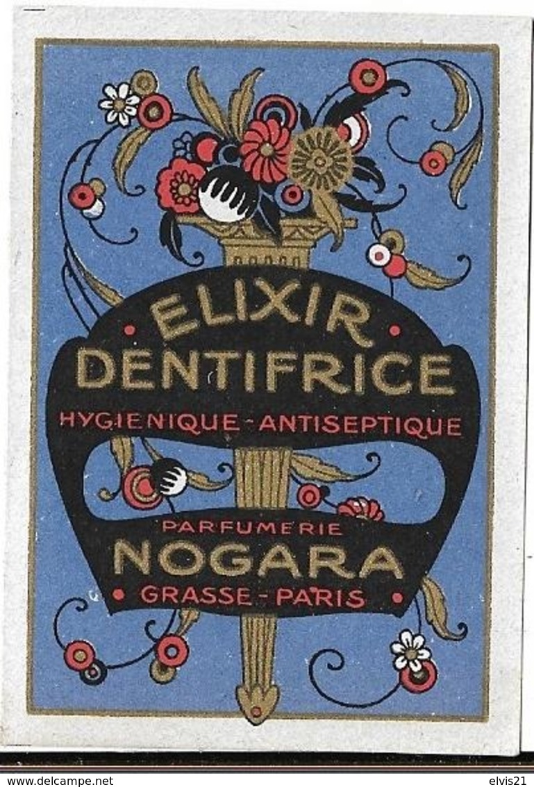 Etiquette De Parfum.Elixir Dentifrice NOGARA GRASSE - Etiquettes