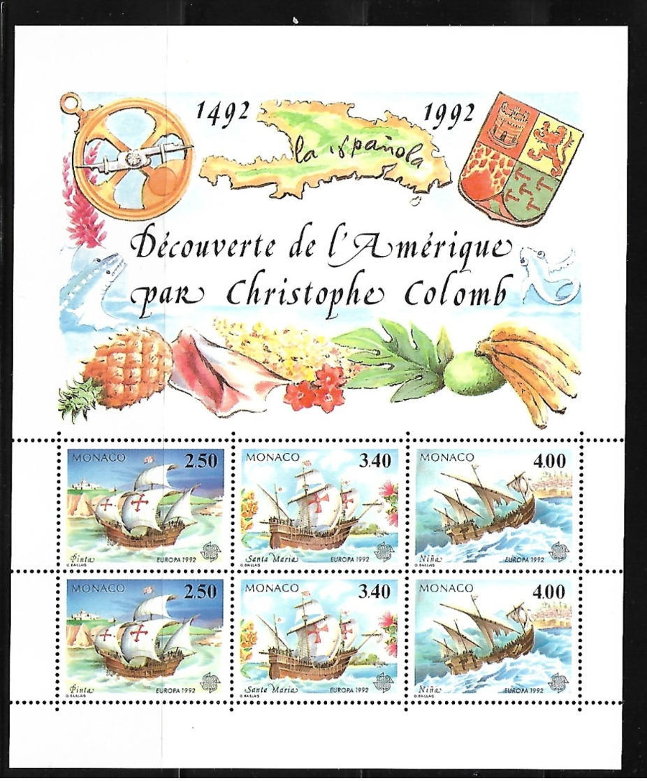 Monaco 1992 Yvert BF 57 Neuf** MNH (AA36 Bis) - Blocs