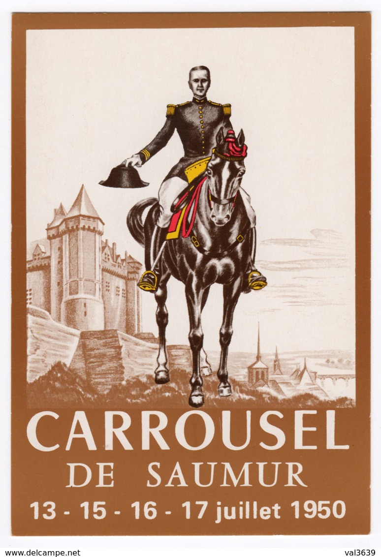 Carte Postale Du 136° Carrousel De Saumur 1985, Avec Cachets Commémoratifs De L'EAABC Sur Triptyque YT 2369A - Bolli Commemorativi