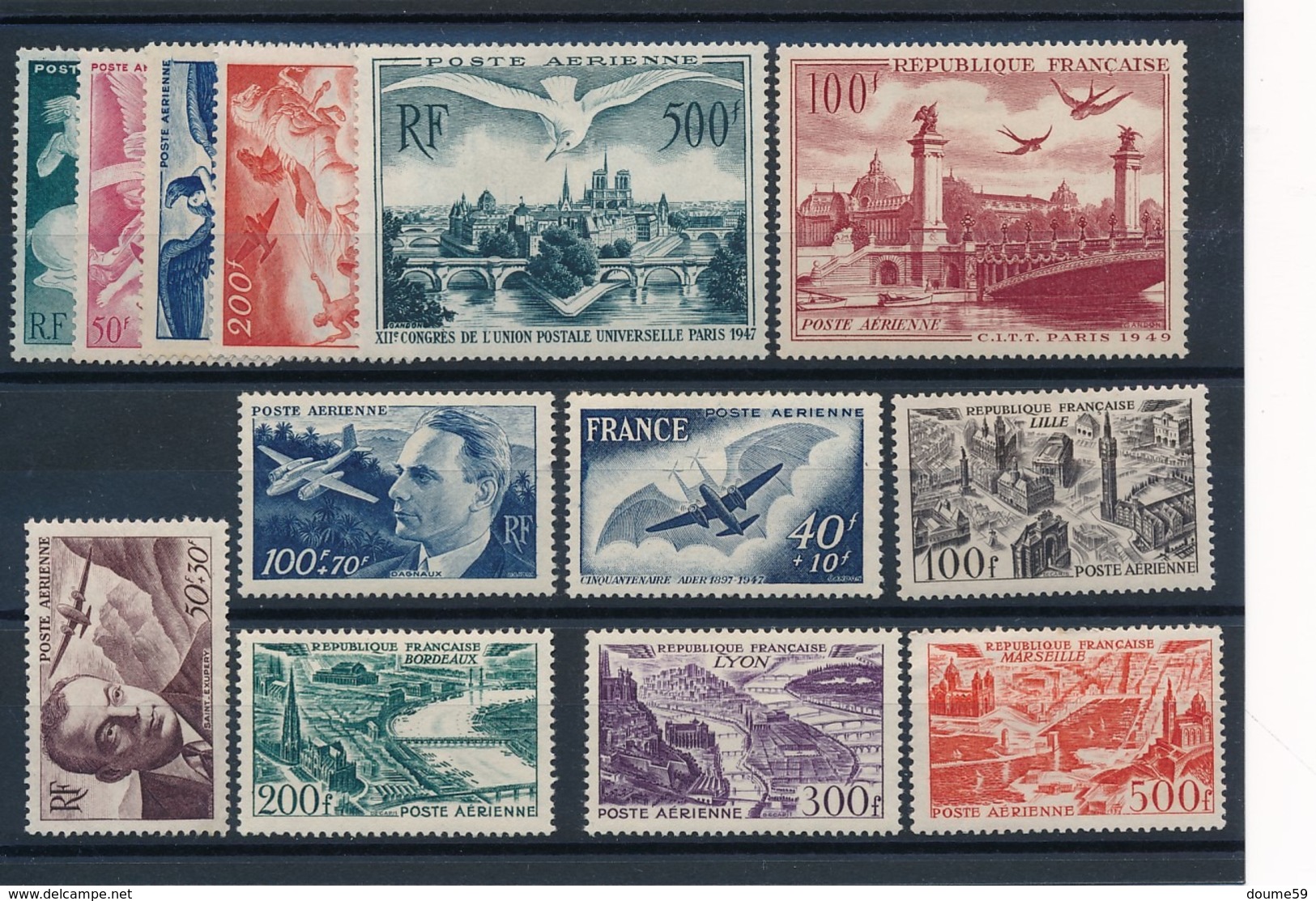 DD-127: FRANCE: Lot Avec PA*  N°16 à 28 - 1927-1959 Mint/hinged