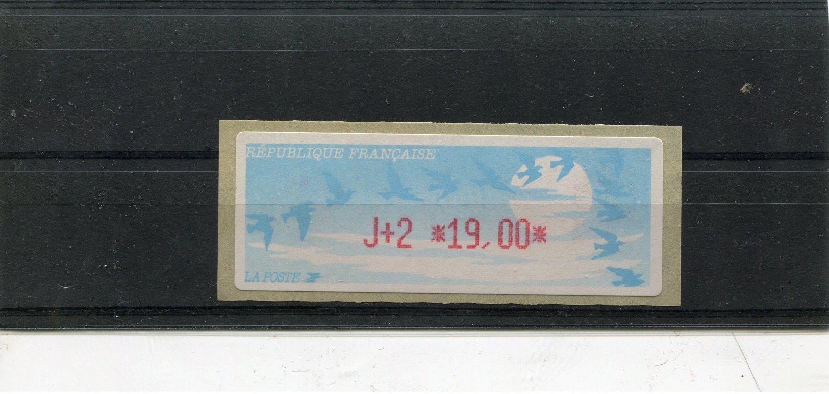 France 1 Vignette Distributeur Type C LISA N°YT 220 - J+2 19,00 - 1990 « Oiseaux De Jubert »