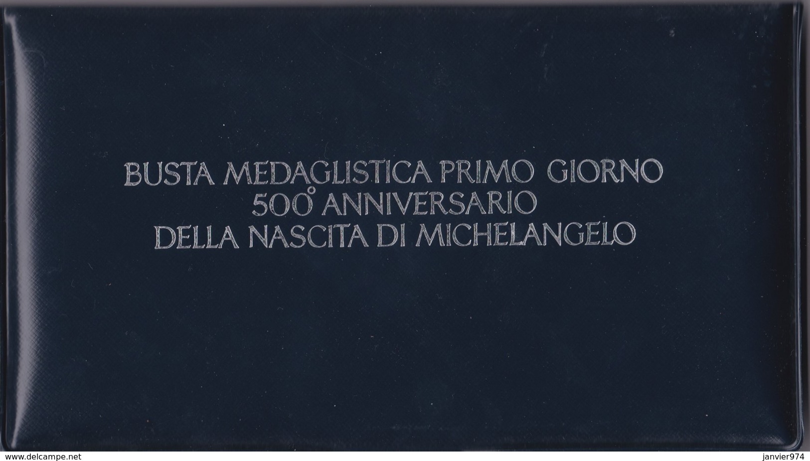 Busta Medaglistica Primo Giorno 500 Anniversario Della Nascita Di Michelangelo - Altri & Non Classificati