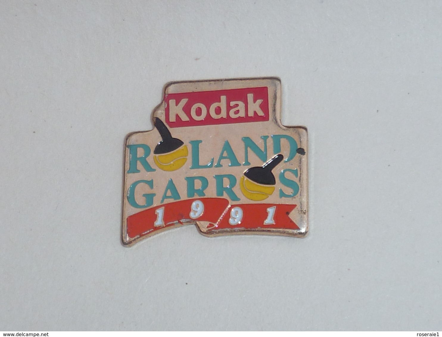 Pin's KODAK, SPONSOR ROLAND GARROS 1991 - Fotografie