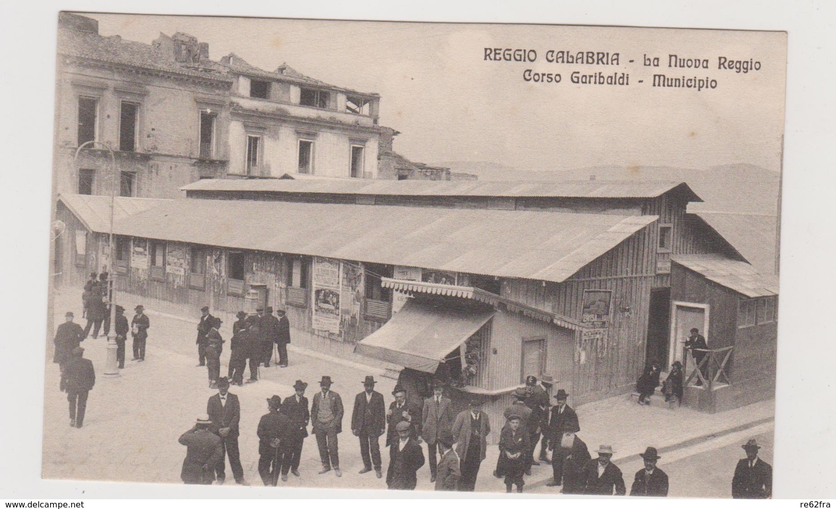 Reggio Calabria, La Nuova Reggio, Corso Garibaldi - Municipio  - F.p. -  Anni '1908-1910 - Reggio Calabria