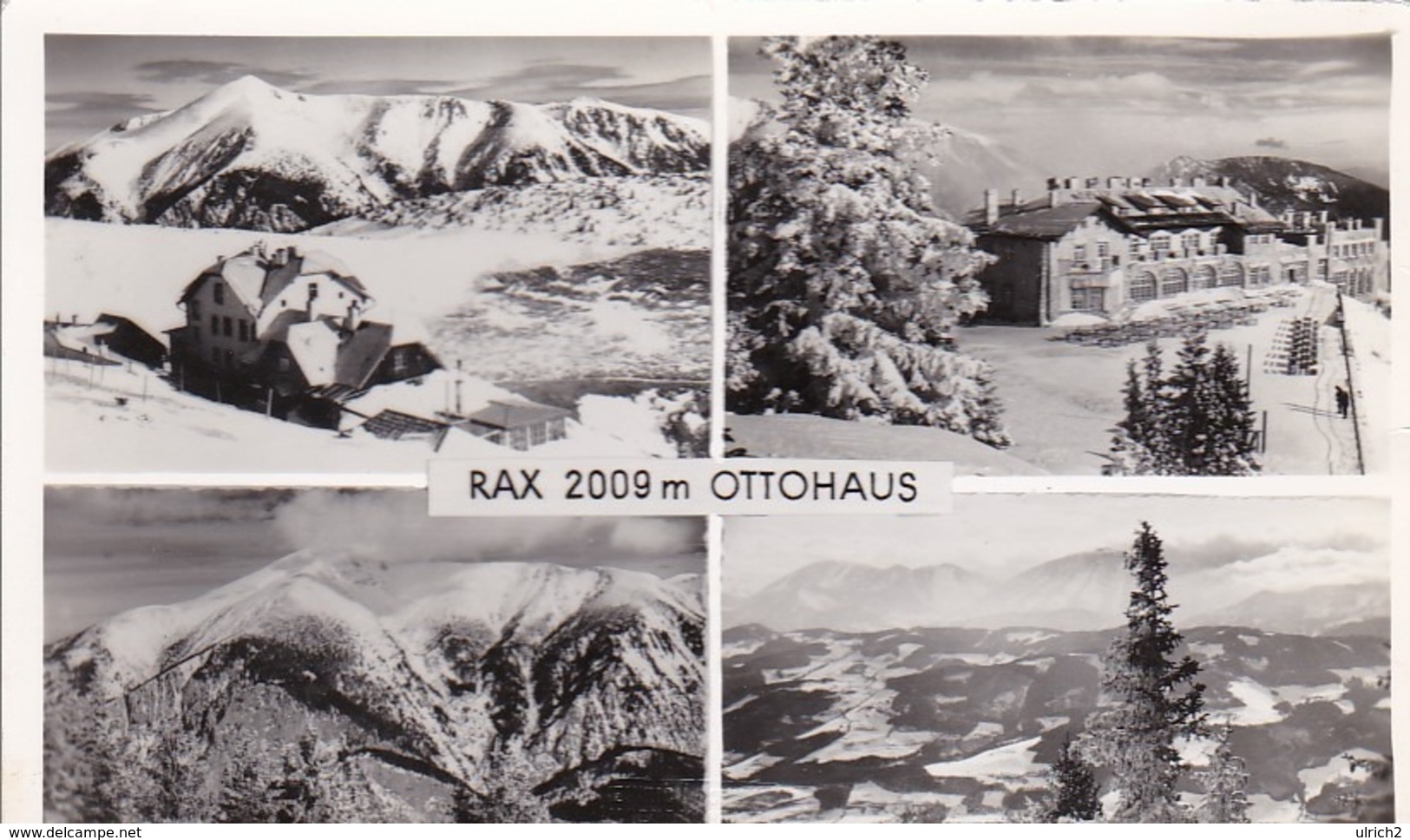 AK Rax - Ottohaus - Winter - Mehrbildkarte - Werbestempel Raxseilbahn 1959 (44831) - Raxgebiet